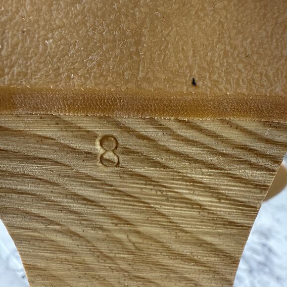 Intentionally Black Womens Twin Clog Platform Sandal Size 8 Black Leather Wood - Picture 7 of 8